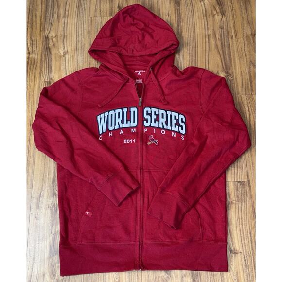 Antigua St. Louis Cardinals 2011 World Series‎ Champions Full Zip Hoodie Large - Picture 1 of 5